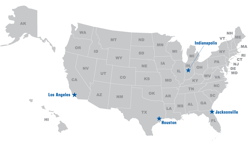 Buffers USA locations map